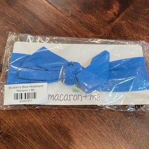 Macaron + Me Bamboo Blueberry Bow Headband NEW